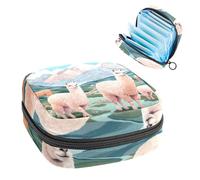 Sac de rangement pour serviettes hygiéniques, pochette portable pour tasse menstruelle, sac de première période pour femmes et filles, sac à main rembourré en alpaga-1899 avec fermeture éclair