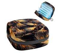 Sac de rangement pour serviettes hygiéniques, pochette portable pour tasse menstruelle, sac pour les premières règles pour femmes et filles, sac à main rembourré pour Halloween avec fermeture éclair à