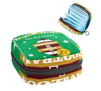 Sac de rangement pour serviettes hygiéniques, pochette pour gobelets menstruels, porte-serviettes menstruelles, organiseur pour femmes et filles, vous êtes invitée à une fête de football
