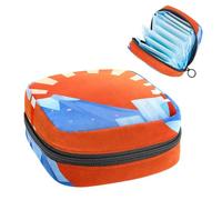 Sac de rangement pour serviettes hygiéniques, pochette pour gobelets menstruels, porte-serviettes menstruelles, organiseur pour femmes et filles, incroyable tour de Tokyo japonaise coucher de soleil