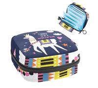 Sac de rangement pour serviettes hygiéniques, pochette pour gobelets menstruels, porte-serviettes menstruelles, organiseur pour femmes et filles, dessin animé I Choose to Be a Unicorn Heart Star