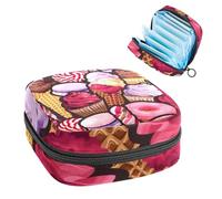 Sac de rangement pour serviettes hygiéniques, pochette pour tasse menstruelle, organiseur pour coussinets féminins, tampons, crème glacée, macaron et bonbons