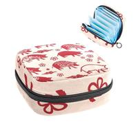 Sac de rangement pour serviettes hygiéniques, pochette pour tasse menstruelle, organiseur pour tampons féminins, bonne année chinoise du cochon