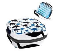 Sac de rangement pour serviettes hygiéniques, sac menstruel pour l'école, les adolescentes, les arbres dinosaures, pochette portable avec fermeture éclair, sac de serviettes hygiéniques porte-tampons