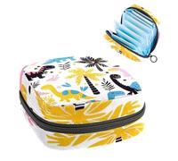 Sac de rangement pour serviettes hygiéniques, sac menstruel pour l'école, les adolescentes, les arbres dinosaures, pochette portable avec fermeture éclair, sac de serviettes hygiéniques porte-tampons