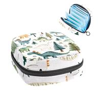 Sac de rangement pour serviettes hygiéniques, sac menstruel pour l'école, les adolescentes, les arbres dinosaures, pochette portable avec fermeture éclair, sac de serviettes hygiéniques porte-tampons