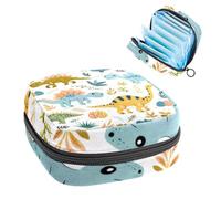 Sac de rangement pour serviettes hygiéniques, sac menstruel pour l'école, les adolescentes, les arbres dinosaures, pochette portable avec fermeture éclair, sac de serviettes hygiéniques porte-tampons