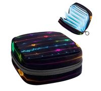 Sac de rangement pour serviettes hygiéniques, sac menstruel pour l'école, les adolescentes, les battements de cœurs, pochette portable avec fermeture éclair, sac de serviettes hygiéniques
