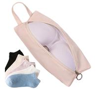 Sac de rangement pour sous-vêtements de voyage - Pochette compacte 27 x 10 x 10 cm, étui de rangement léger en tissu, cube d'emballage portable avec poignée de transport et fermeture à glissière | Org