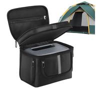 Sac de rangement pour station d'alimentation extérieure, sac rembourré imperméable - Sac de protection résistant aux chocs avec poignée de transport et bandoulière pour randonnée, camping, barbecue