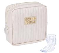 Sac de rangement pour tampons hygiéniques - Sac à fermeture éclair en cuir PU compact, organisateur de périodes portable | Sac tampon et infirmière pour adolescents, produits menstruels, essentiels de
