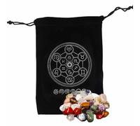 Sac de rangement pour tarot - Pochette à bijoux durable sur le thème mystérieux - Sac de rangement pour cartes de tarot et dés - Sac de rangement pour jeux de société avec cordon de serrage pour les