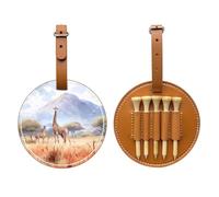 Sac de rangement pour tee de golf africain Savanna Girafe Marron - Facile à transporter et plus efficace pour jouer au golf