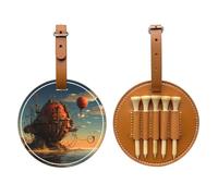 Sac de rangement pour tee de golf imprimé Fortress on The Sea Marron - Design portable, facile à organiser