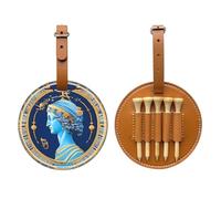 Sac de rangement pour tee de golf imprimé Love Goddess noir - Design portable, facile à organiser, marron, One Size