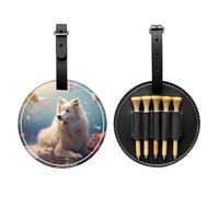 Sac de rangement pour tee de golf imprimé spécial chien - Design portable avec boucle de suspension, Noir , Taille unique, Valise