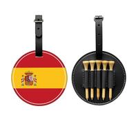 Sac de rangement pour tees de golf avec drapeau espagnol - Facile à transporter et plus efficace pour jouer au golf