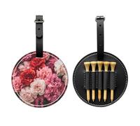 Sac de rangement pour tees de golf avec fleurs amusantes, sac de rangement multifonction pour homme, matériau PU durable