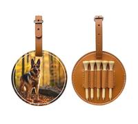 Sac de rangement pour tees de golf en forme de chien de berger debout marron - Facile à transporter et plus efficace pour jouer au golf