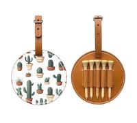 Sac de rangement pour tees de golf en pot Cactus Marron - Facile à transporter et plus efficace pour jouer au golf