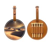 Sac de rangement pour tees de golf imprimé marron désert du Sahara - Design portable, facile à organiser