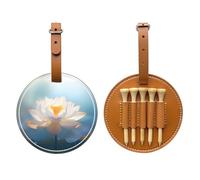 Sac de rangement pour tees de golf imprimé noir Holy Lotus - Design portable, facile à organiser, marron, One Size