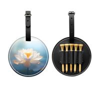 Sac de rangement pour tees de golf imprimé noir Holy Lotus - Design portable, facile à organiser, noir, One Size