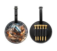 Sac de rangement pour tees de golf imprimé Rugby on Fire - Design portable, facile à organiser