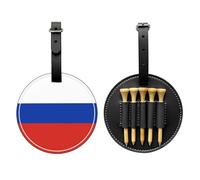 Sac de rangement pour tees de golf Motif drapeau russe Noir - Facile à transporter et plus efficace pour jouer au golf