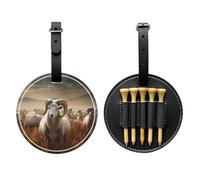 Sac de rangement pour tees de golf Sheep in the Grasslands - Facile à transporter et plus efficace pour jouer au golf - Noir