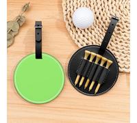 Sac de rangement pour tees de golf vert clair de couleur unie - Sac de sport polyvalent avec clip de ceinture noir - Boîte de rangement légère et facile à transporter