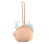 Sac de rangement pour tétines en silicone - Sac de rangement pour tétine pour tout-petits - Organiseur de tétine portable pour les excursions quotidiennes - Longue durée, rose clair, Voir description