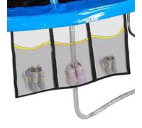 Sac de rangement pour trampoline, filet respirant avec 3 poches, sac à chaussures de trampoline, filet respirant avec 3 poches, sac filet respirant avec 6 bretelles pour le rangement