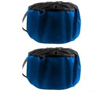 Sac de rangement pour tuyau de grande capacité avec matériau imperméable, section supérieure en maille respirante et poignée latérale conçue pour le jardin et le rangement des câbles d'alimentation