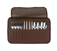 Sac De Rangement Pour Vaisselle De Camping 4 Personnes Ensemble De Vaisselle Pliable Pour L'extérieur Cuillère Spork Baguettes Pour Camping Pique-Nique Voyage