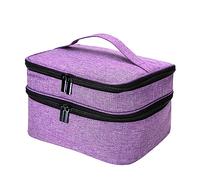 Sac de rangement pour vernis à ongles NailTech - Double couche - Avec poignée - Peut contenir 30 bouteilles de vernis à ongles, violet, Beauté de masse