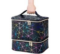 Sac de rangement pour vernis à ongles - Organisateurs d'ongles et étui rangement, grande capacité pouvant contenir 30 bouteilles | Poignée robuste avec cloisons en éponge, sac voyage fournitures cosmé