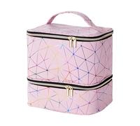 Sac de Rangement pour Vernis à Ongles - Organiseur de Fournitures à Ongles avec séparateur d'éponge | Poignée Robuste pour 30 Bouteilles, Organiseur Portable pour, Outils et Fournitures, Rose