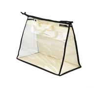 Sac de rangement résistant à la poussière et à l'humidité pour sacs à main avec tissu non tissé respirant, côtés en PVC transparent pour plus de visibilité, et fond en plastique PP (M)