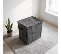 Sac de rangement résistant à l'humidité avec fermeture éclair intégrale en tissu non tissé pour vêtements, literie, déménagement, voyage, outil d'organisation de la maison (110 L)