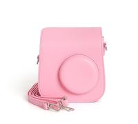 Sac de rangement rétro pour appareil photo Instax Mini SE avec bandoulière en cuir PU, rose, Sac de rangement rétro pour appareil photo Instax Mini SE