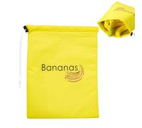 Sac de rangement réutilisable banane - Sac de courses pour légumes et fruits | Banane jaune avec doublure isolante antichoc en aluminium | Cordon de serrage pour conservation de la fraîcheur des