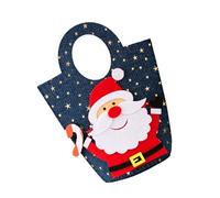 Sac de rangement réutilisable en denim pour décorations de Noël, cadeaux de vacances et fournitures de fête, sac de décoration de Noël portable
