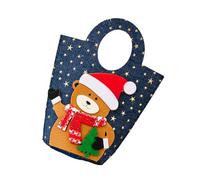 Sac de rangement réutilisable en denim pour décorations de Noël, cadeaux de vacances et fournitures de fête, sac de décoration de Noël portable