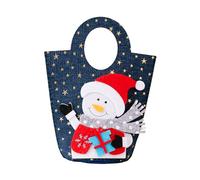 Sac de rangement réutilisable en denim pour décorations de Noël, cadeaux de vacances et fournitures de fête, sac de décoration de Noël portable