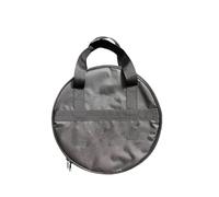Sac de rangement rond en tissu Oxford - Pochette à outils 600D robuste pour câbles de démarrage, cordons de charge EV et accessoires d'outils électriques, gris (30 x 30 x 11 mm)