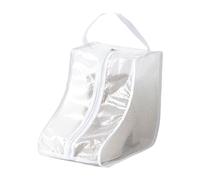 Sac de rangement saisonnier transparent pour chaussures avec fermeture éclair, blanc, A