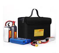 Sac de rangement sécurisé pour piles au lithium télécommandées avec matériaux ignifuges pour protéger contre les risques d'incendie (26 x 18 x 13 cm)