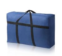 Sac de Rangement Sous Lit Pliable - 1X130 - 130L - 88x58x26 cm - Bleu - Organiseur Multi-usage