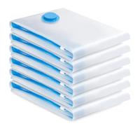 Sac de Rangement Sous Vide 6PCS,Sac sous vide Vetement Aspirateur,Compression Housse Aspirable Rangement Réutilisable pour Literie, Vêtements, Couettes, Matelas,Tente et Voyages(100 * 80CM)